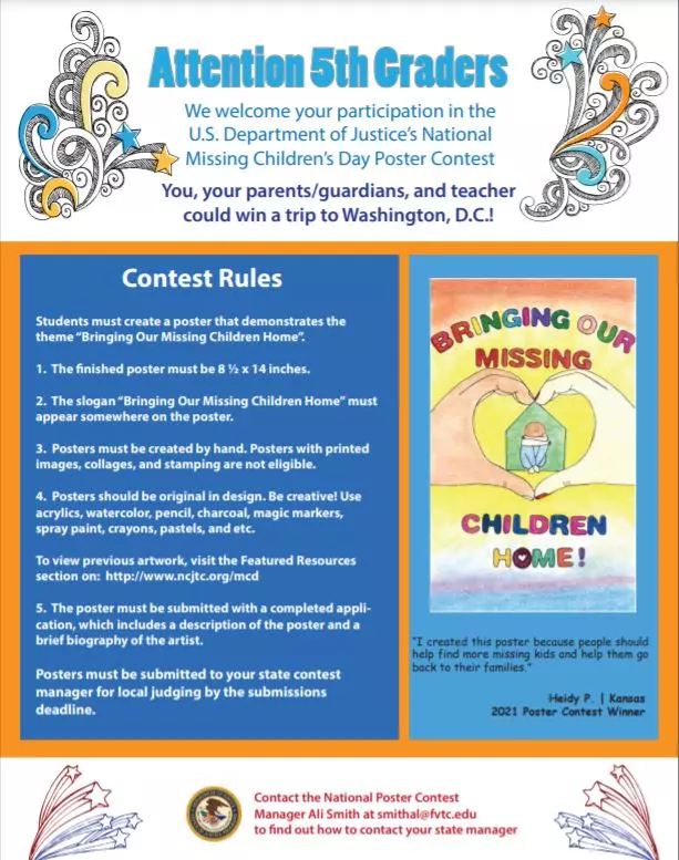 Missing Children Poster Contest Flyer Rules